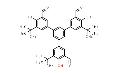 CAS No. 1809653-01-7, 5,5''-Di-tert-butyl-5'-(3-(tert-butyl)-5-formyl-4-hydroxyphenyl)-4,4''-dihydroxy-[1,1':3',1''-terphenyl]-3,3''-dicarbaldehyde