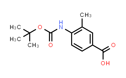 CAS No. 180976-94-7, 4-((tert-Butoxycarbonyl)amino)-3-methylbenzoic acid