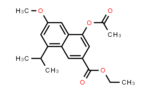 CAS No. 181035-72-3, 2-Naphthalenecarboxylic acid, 4-(acetyloxy)-6-methoxy-8-(1-methylethyl)-, ethyl ester