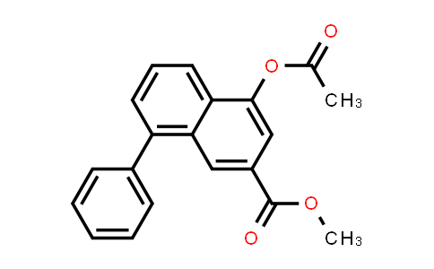 CAS No. 181258-95-7, 2-Naphthalenecarboxylic acid, 4-(acetyloxy)-8-phenyl-, methyl ester
