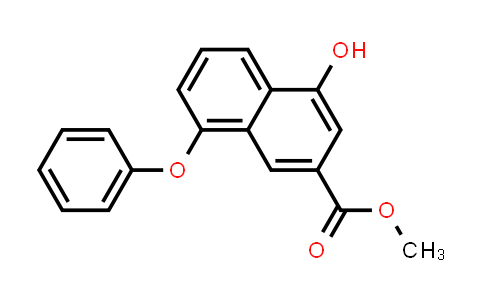 CAS No. 181258-98-0, 2-Naphthalenecarboxylic acid, 4-hydroxy-8-phenoxy-, methyl ester