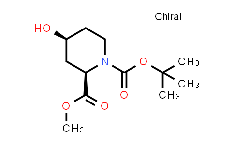 CAS No. 181269-87-4, 1-tert-Butyl 2-methyl cis-4-hydroxypiperidine-1,2-dicarboxylate