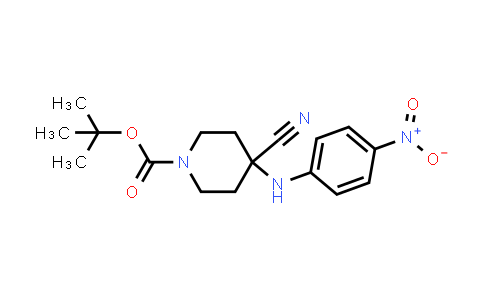 CAS No. 1815591-68-4, tert-Butyl 4-cyano-4-((4-nitrophenyl)amino)piperidine-1-carboxylate