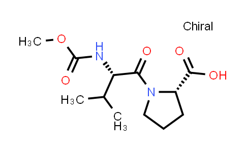 CAS No. 181827-47-4, (S)-1-((S)-2-((Methoxycarbonyl)amino)-3-methylbutanoyl)pyrrolidine-2-carboxylic acid