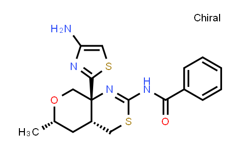 CAS No. 1818341-12-6, Benzamide, N-[(4aR,6S,8aR)-8a-(4-amino-2-thiazolyl)-4,4a,5,6,8,8a-hexahydro-6-methylpyrano[3,4-d][1,3]thiazin-2-yl]-