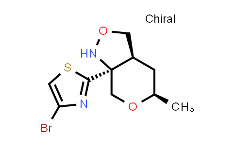 CAS No. 1818341-13-7, (3aS,5R,7aS)-7a-(4-Bromothiazol-2-yl)-5-methylhexahydro-1H-pyrano[3,4-c]isoxazole