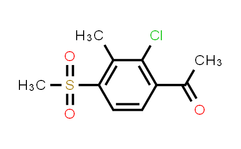CAS No. 181997-72-8, 1-(2-Chloro-3-methyl-4-(methylsulfonyl)phenyl)ethanone