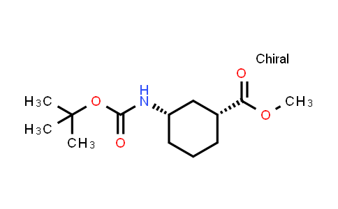 CAS No. 1820583-20-7, methyl (1R,3S)-3-[(2-methylpropan-2-yl)oxycarbonylamino]cyclohexane-1-carboxylate
