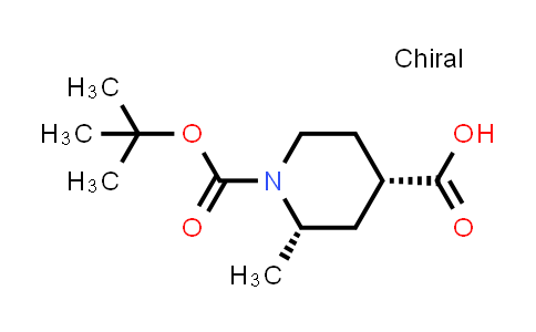 CAS No. 1820583-83-2, (2S,4S)-1-(tert-butoxycarbonyl)-2-methylpiperidine-4-carboxylic acid