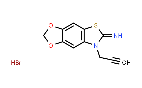 CAS No. 1820590-29-1, 7-(Prop-2-yn-1-yl)-[1,3]dioxolo[4',5':4,5]benzo[1,2-d]thiazol-6(7H)-imine hydrobromide