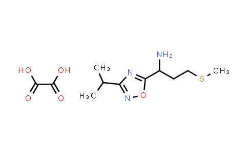 CAS No. 1820603-84-6, 1-(3-Isopropyl-1,2,4-oxadiazol-5-yl)-3-(methylthio)propan-1-amine oxalate
