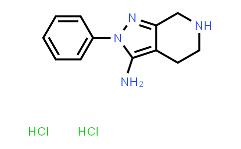 CAS No. 1820604-35-0, 2-Phenyl-4,5,6,7-tetrahydro-2H-pyrazolo[3,4-c]pyridin-3-amine dihydrochloride