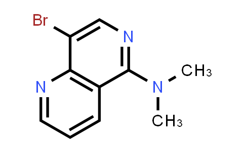 CAS No. 1820608-58-9, 8-Bromo-N,N-dimethyl-1,6-naphthyridin-5-amine