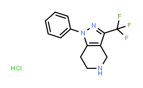 CAS No. 1820613-72-6, 1H-Pyrazolo[4,3-c]pyridine, 4,5,6,7-tetrahydro-1-phenyl-3-(trifluoromethyl)- hydrochloride