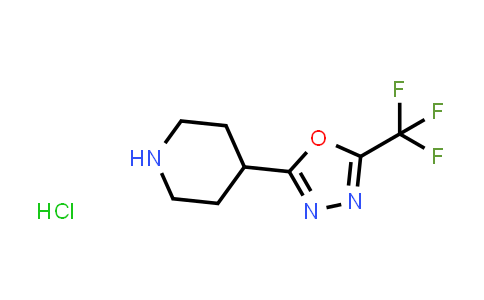 CAS No. 1820613-91-9, 2-(Piperidin-4-yl)-5-(trifluoromethyl)-1,3,4-oxadiazole hydrochloride