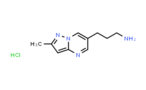 CAS No. 1820619-50-8, 3-(2-Methylpyrazolo[1,5-a]pyrimidin-6-yl)propan-1-amine hydrochloride