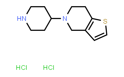 CAS No. 1820650-25-6, 5-(Piperidin-4-yl)-4,5,6,7-tetrahydrothieno[3,2-c]pyridine dihydrochloride