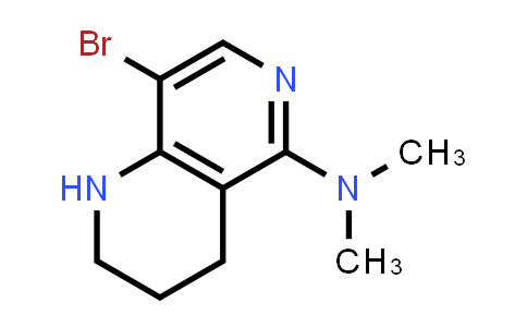 CAS No. 1820666-71-4, 8-Bromo-N,N-dimethyl-1,2,3,4-tetrahydro-1,6-naphthyridin-5-amine