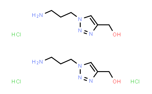 CAS No. 1820673-62-8, (1-(3-Aminopropyl)-1H-1,2,3-triazol-4-yl)methanol sesquihydrochloride
