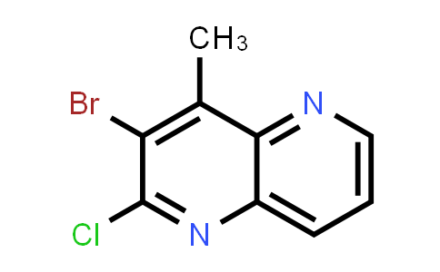 CAS No. 1820704-12-8, 3-Bromo-2-chloro-4-methyl-1,5-naphthyridine