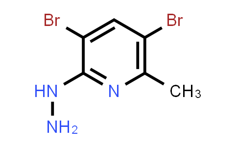 CAS No. 1820706-07-7, 3,5-Dibromo-2-hydrazinyl-6-methylpyridine