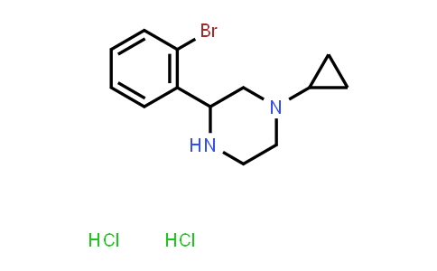 CAS No. 1820706-43-1, 3-(2-Bromophenyl)-1-cyclopropylpiperazine dihydrochloride