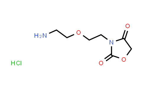 CAS No. 1820707-14-9, 3-(2-(2-Aminoethoxy)ethyl)oxazolidine-2,4-dione hydrochloride