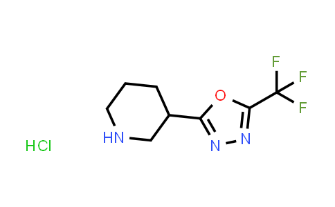 CAS No. 1820712-33-1, 2-(Piperidin-3-yl)-5-(trifluoromethyl)-1,3,4-oxadiazole hydrochloride