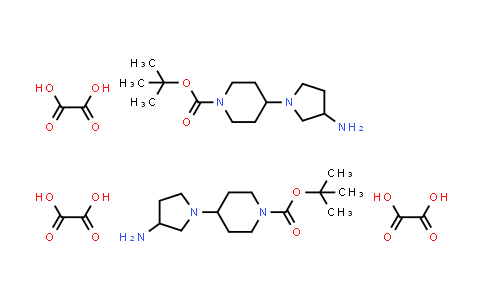 CAS No. 1820717-14-3, tert-Butyl 4-(3-aminopyrrolidin-1-yl)piperidine-1-carboxylate sesquioxalate