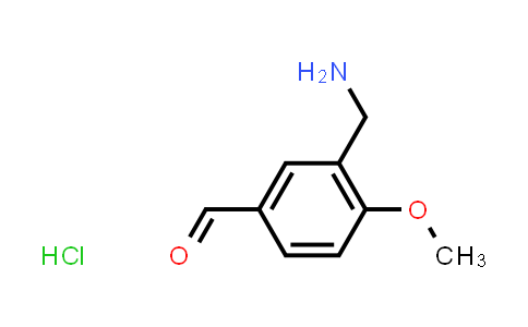 CAS No. 1820735-85-0, 3-(Aminomethyl)-4-methoxybenzaldehyde hydrochloride
