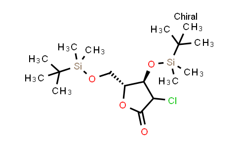 CAS No. 1820749-52-7, (4R,5R)-4-[(tert-Butyldimethylsilyl)oxy]-5-{[(tert-butyldimethylsilyl)oxy]methyl}-3-chlorooxolan-2-one