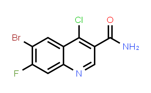 CAS No. 1821429-67-7, 6-Bromo-4-chloro-7-fluoroquinoline-3-carboxamide