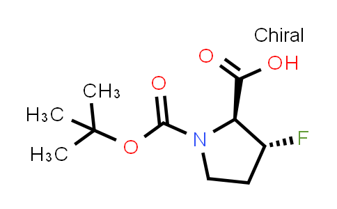CAS No. 1821783-71-4, (2S,3R)-1-[(tert-Butoxy)carbonyl]-3-fluoropyrrolidine-2-carboxylic acid