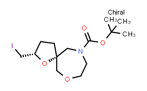 CAS No. 1821809-58-8, (2S,5R)-Tert-butyl 2-(iodomethyl)-1,7-dioxa-10-azaspiro[4.6]undecane-10-carboxylate