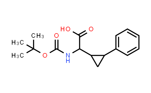 CAS No. 1822572-96-2, 2-((tert-Butoxycarbonyl)amino)-2-(2-phenylcyclopropyl)acetic acid