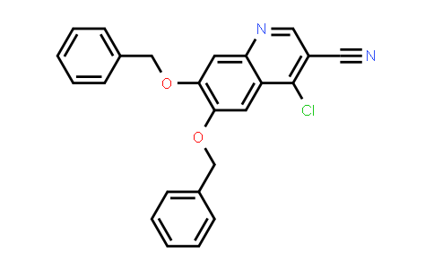 CAS No. 1822792-24-4, 3-Quinolinecarbonitrile, 4-chloro-6,7-bis(phenylmethoxy)-