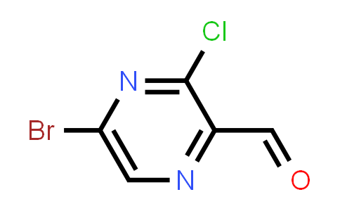 CAS No. 1823351-21-8, 2-Pyrazinecarboxaldehyde, 5-bromo-3-chloro-
