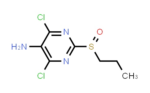 CAS No. 1823431-32-8, 4,6-Dichloro-2-(propylsulfinyl)pyrimidin-5-amine