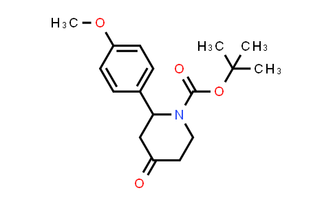 CAS No. 1823776-36-8, tert-Butyl 2-(4-methoxyphenyl)-4-oxopiperidine-1-carboxylate