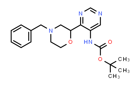 CAS No. 1823776-86-8, Tert-butyl (4-(4-benzylmorpholin-2-yl)pyrimidin-5-yl)carbamate