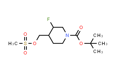 CAS No. 1824168-69-5, tert-Butyl 3-fluoro-4-((methylsulfonyloxy)methyl)piperidine-1-carboxylate
