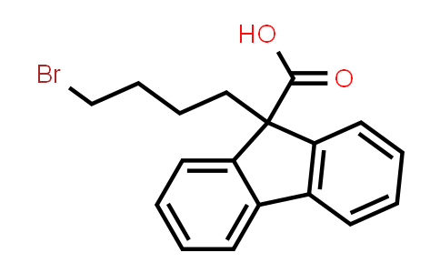 CAS No. 182438-97-7, 9-(4-Bromobutyl)-9H-fluorene-9-carboxylic acid