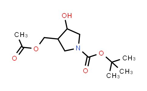 CAS No. 1824488-86-9, tert-Butyl 3-(acetoxymethyl)-4-hydroxypyrrolidine-1-carboxylate