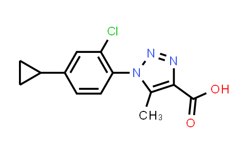CAS No. 1824708-16-8, 1-(2-chloro-4-cyclopropylphenyl)-5-methyl-1H-1,2,3-triazole-4-carboxylic acid