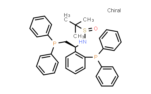 CAS No. 1824731-39-6, (R)-N-((S)-2-(diphenylphosphanyl)-1-(2-(diphenylphosphanyl)phenyl)ethyl)-2-methylpropane-2-sulfinamide