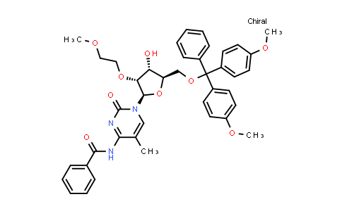 CAS No. 182496-01-1, N-(1-((2R,3R,4R,5R)-5-((Bis(4-methoxyphenyl)(phenyl)methoxy)methyl)-4-hydroxy-3-(2-methoxyethoxy)tetrahydrofuran-2-yl)-5-methyl-2-oxo-1,2-dihydropyrimidin-4-yl)benzamide