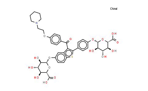 CAS No. 182507-20-6, Raloxifene 6,4'-Bis-β-D-glucuronide