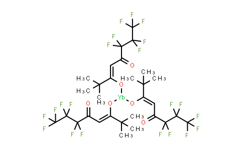 CAS No. 18323-96-1, Tris(6,6,7,7,8,8,8-heptafluoro-2,2-dimethyl-3,5-octanedionate)ytterbium(III)
