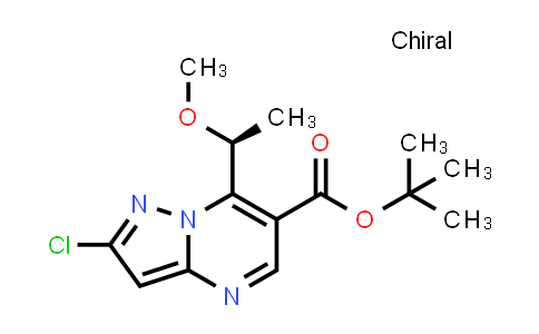 CAS No. 1832580-79-6, tert-Butyl (S)-2-chloro-7-(1-methoxyethyl)pyrazolo[1,5-a]pyrimidine-6-carboxylate