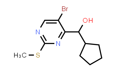CAS No. 1835222-44-0, (5-Bromo-2-(methylthio)pyrimidin-4-yl)(cyclopentyl)methanol